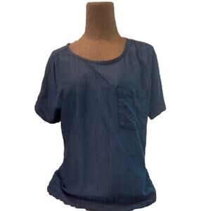 Marc by Marc Jacobs Denim Lyocell Cuff sleeve shirt sleeve blouse size Medium